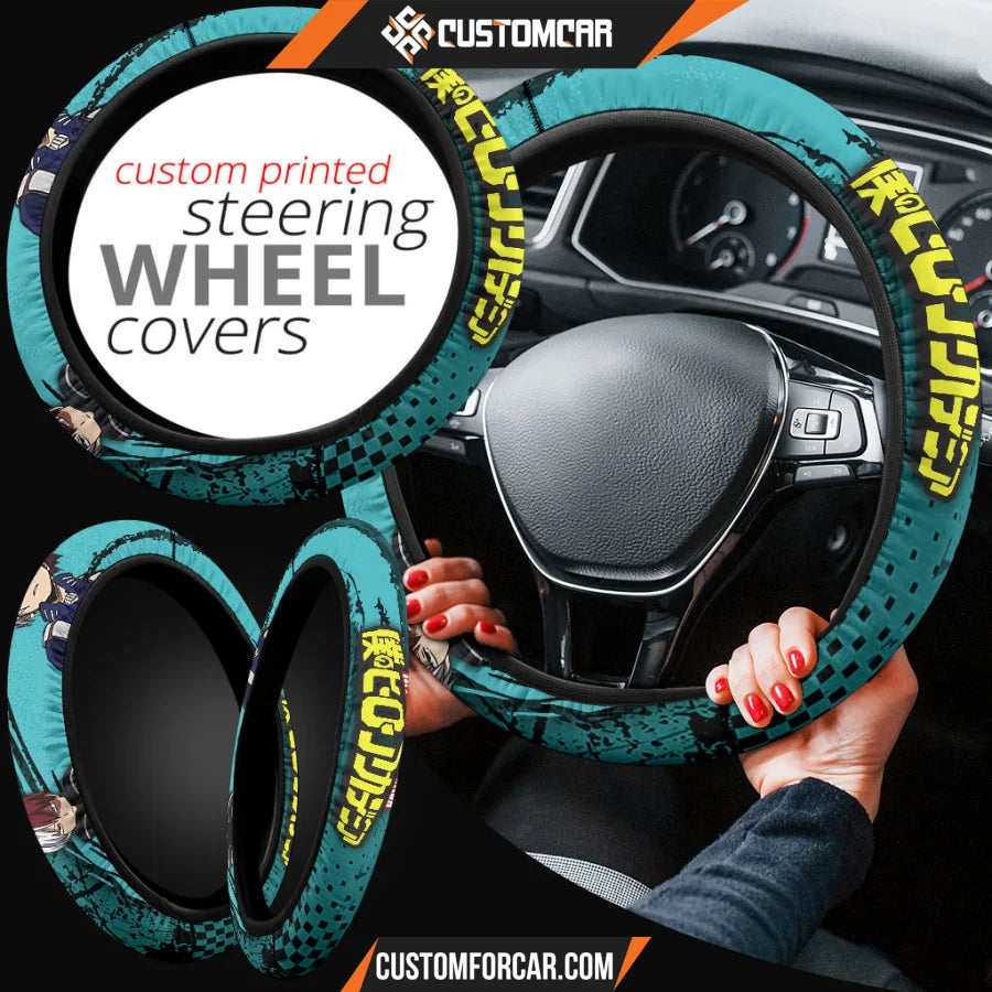 Todoroki Shouto My Hero Academia Steering Wheel Cover Anime