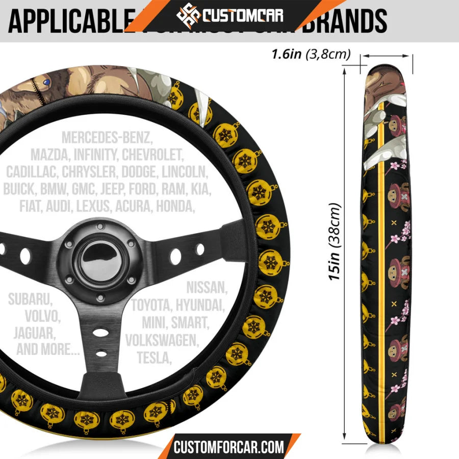 Tony Tony Chopper One Piece Christmas Steering Wheel Cover