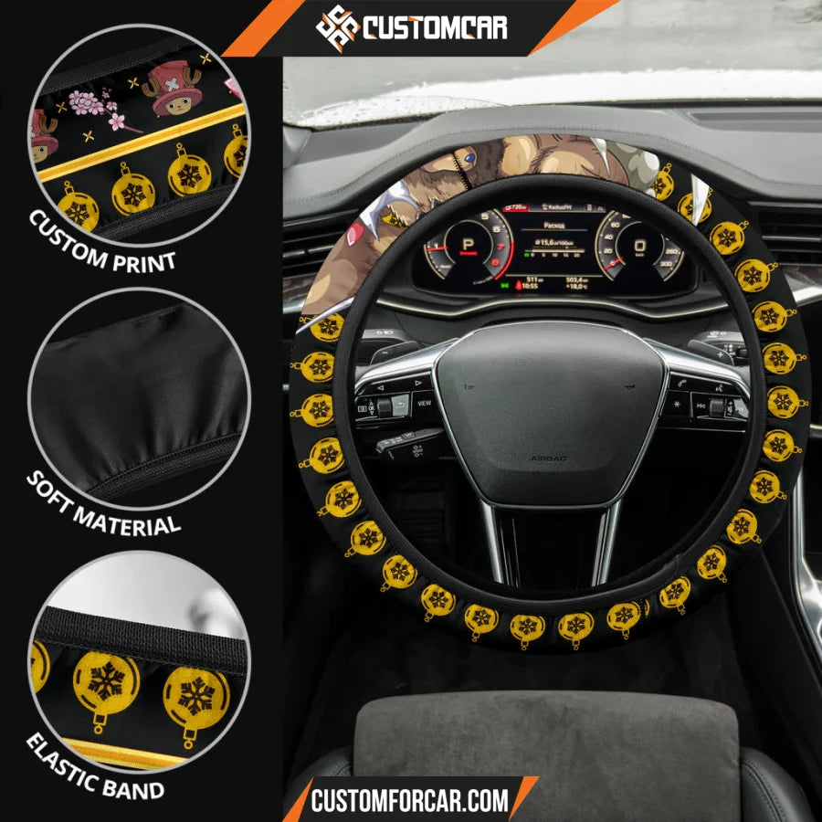Tony Tony Chopper One Piece Christmas Steering Wheel Cover