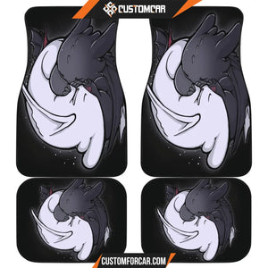 Toothless And Light Fury YingYang Circle Car Floor Mats 