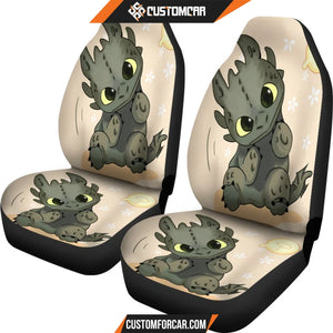 Toothless Cute Love Dragon Car Seat Covers - Car Seat Covers