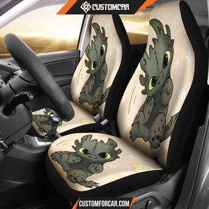 Toothless Cute Love Dragon Car Seat Covers - Car Seat Covers