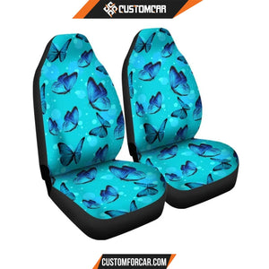 Turquoise Bubble Butterfly Print Car Seat covers Car 