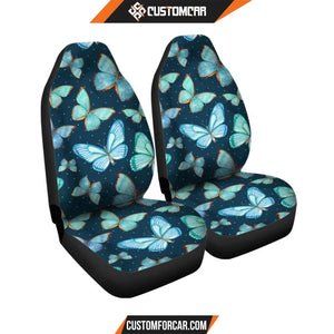 Turquoise Butterfly Print Car Seat covers Car Accessoriess 