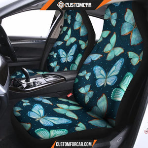 Turquoise Butterfly Print Car Seat covers Car Accessoriess 
