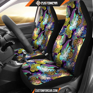 Unicorn Cartoon Pattern Print Universal Fit Car Seat covers 