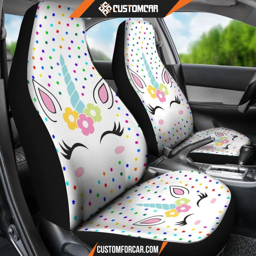 Unicorn Cute Car Seat Covers Decor For Car Ideas R031307 - 