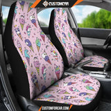 Unicorn Ice Cream Cone Pattern Print Universal Fit Car Seat 