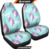 Unicorn Pastel Pattern Print Universal Fit Car Seat covers 