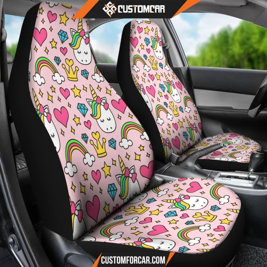 Unicorn Pattern Print Universal Fit Car Seat covers Car 