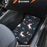Unicorn Rainbows Moon Clound Star Pattern Front And Back Car