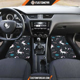 Unicorn Rainbows Moon Clound Star Pattern Front And Back Car