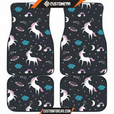 Unicorn Rainbows Moon Clound Star Pattern Front And Back Car