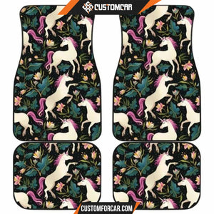 Unicorns Forest Background Front And Back Car Mats Car 