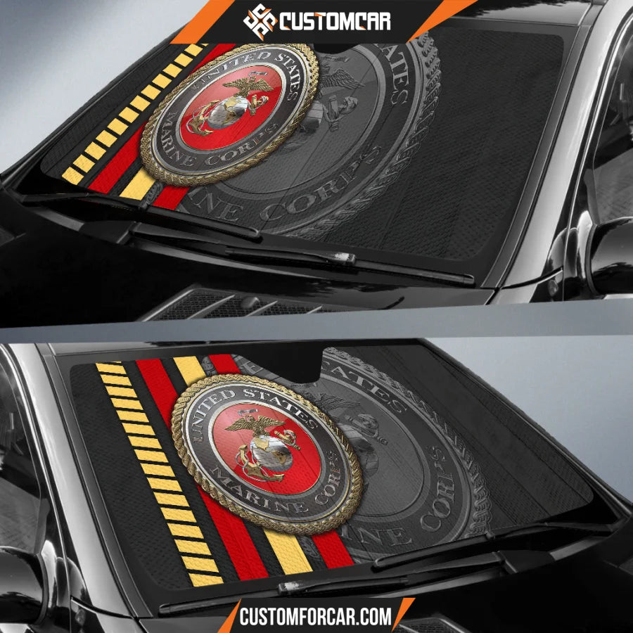 United States Marine Corps Car Sun Shade Armed Forces Car