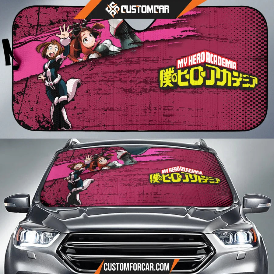Uraraka Ochako My Hero Academia Car Sun Shade Anime Car