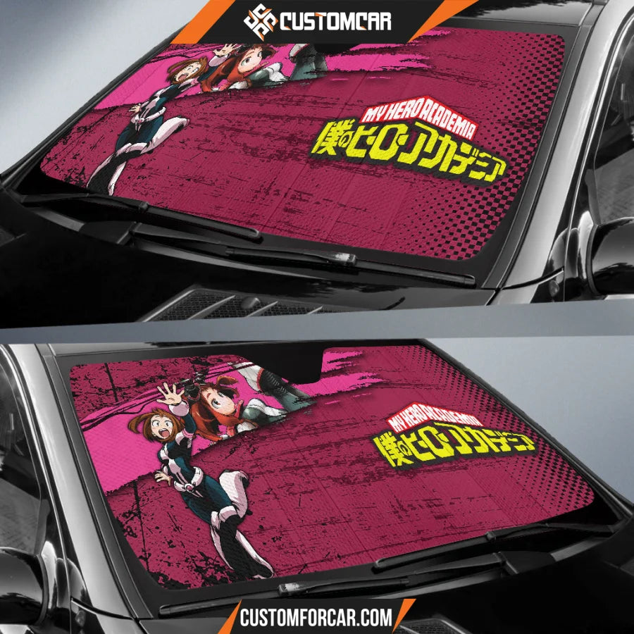 Uraraka Ochako My Hero Academia Car Sun Shade Anime Car