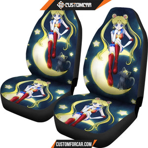 Usagi Tsukino & Cat Sailor Moon Car Seat Covers Manga 
