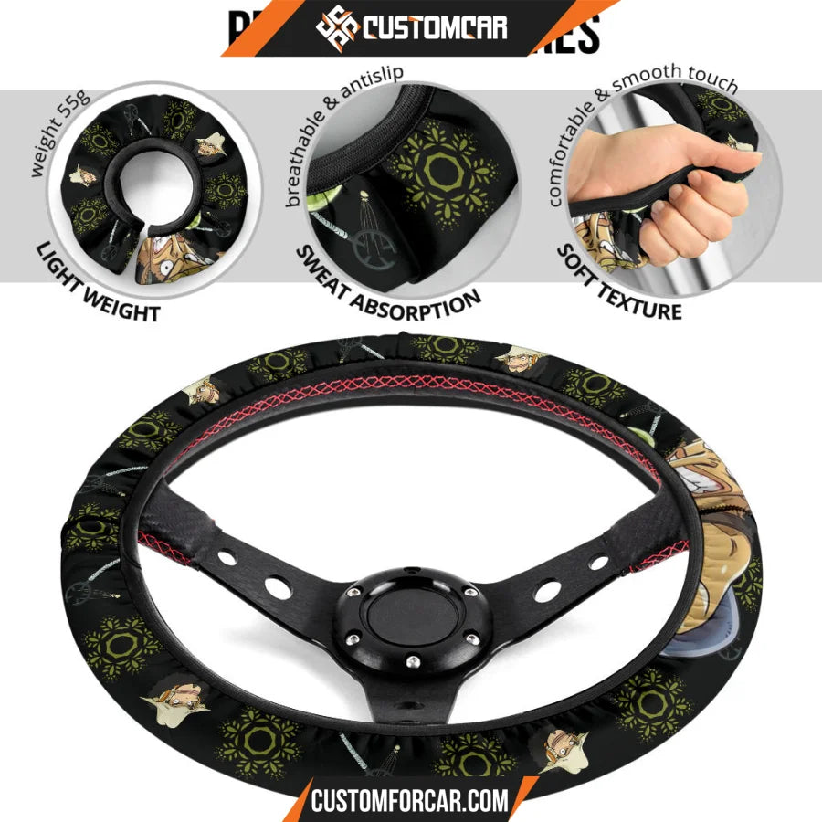 Usopp One Piece Christmas Steering Wheel Cover Anime Car