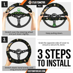 Usopp One Piece Christmas Steering Wheel Cover Anime Car