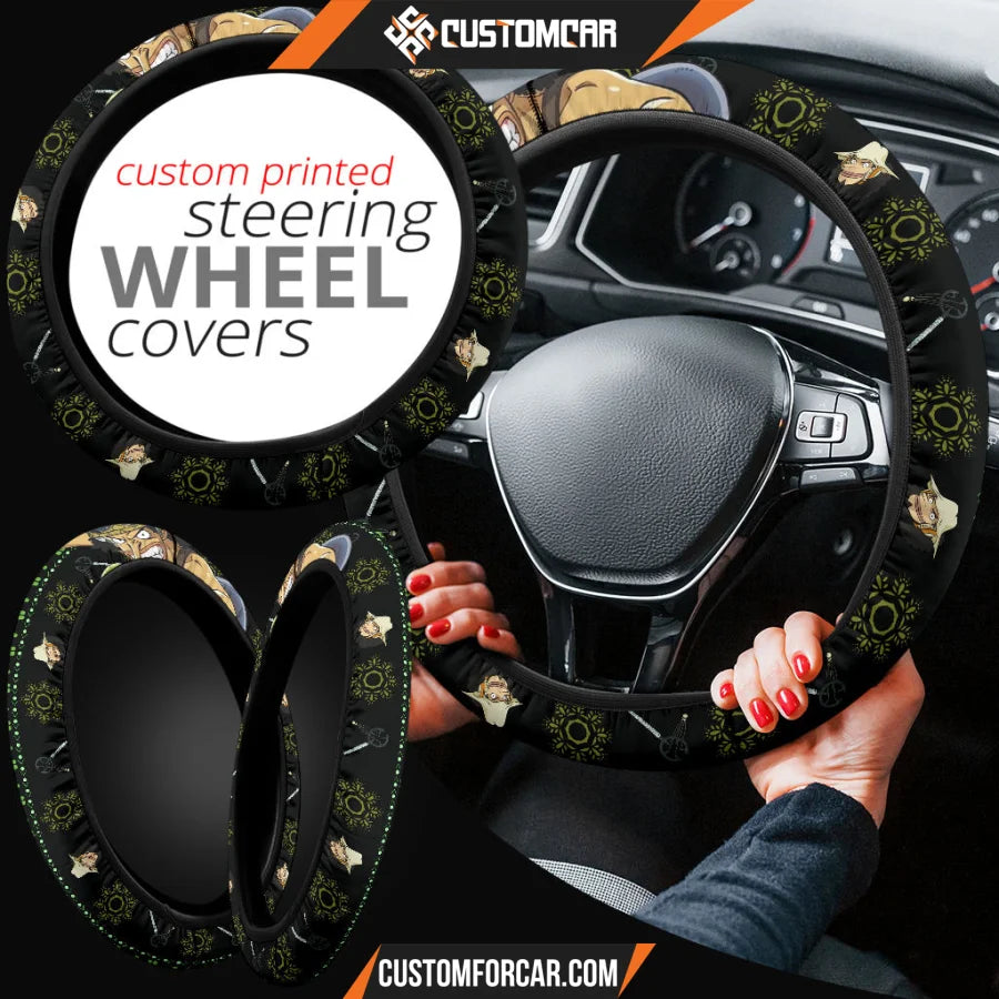 Usopp One Piece Christmas Steering Wheel Cover Anime Car