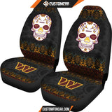 Washington Commanders American Football Club Skull Car Seat