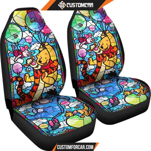 Winnie The Pooh Glass Cartoon Car Seat Covers - Car Seat 