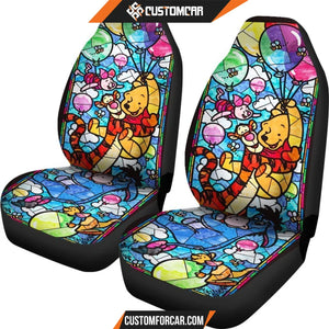 Winnie The Pooh Glass Cartoon Car Seat Covers - Car Seat 