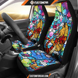 Winnie The Pooh Glass Cartoon Car Seat Covers - Car Seat 