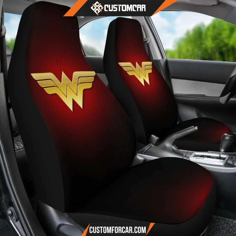 Wonder Woman Logo Car Seat Covers Movie Car Decor R031308 - 