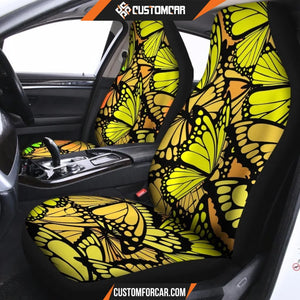 Yellow Monarch Butterfly Car Seat covers Car Accessoriess 