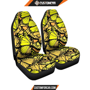 Yellow Monarch Butterfly Car Seat covers Car Accessoriess 