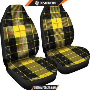 Yellow Tartan Passion Car Seat Covers DECORINCAR