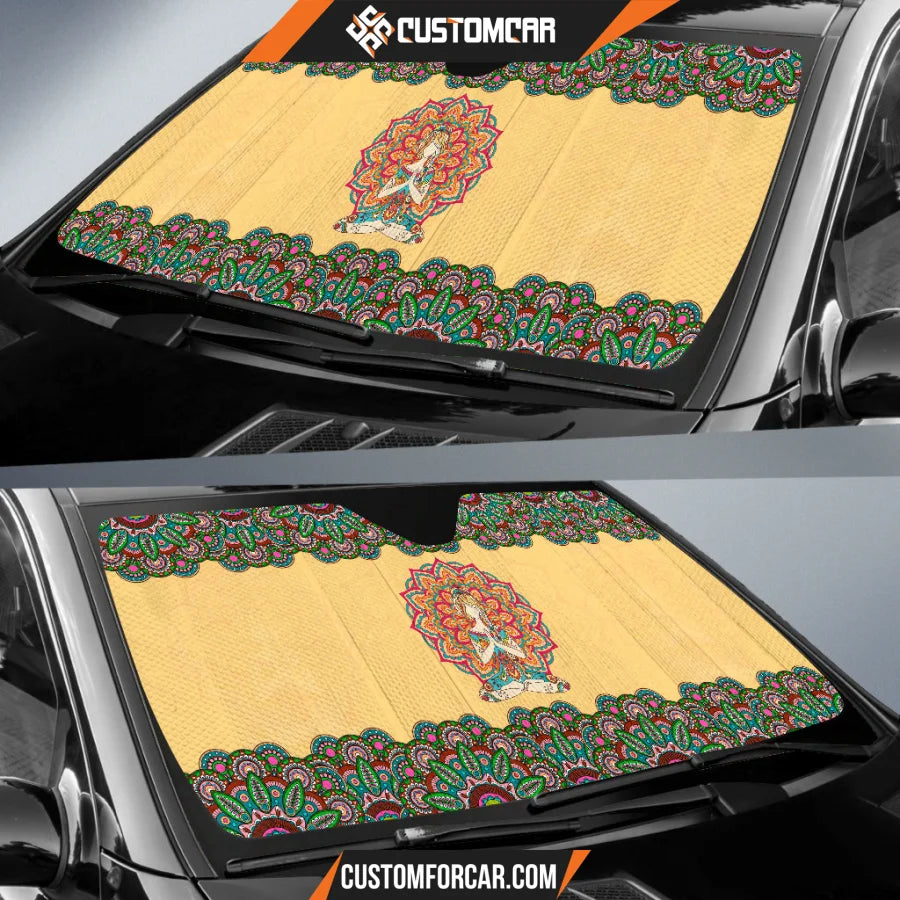 Yoga Mandala Car Sun Shade Hobby Car Accessories Custom For