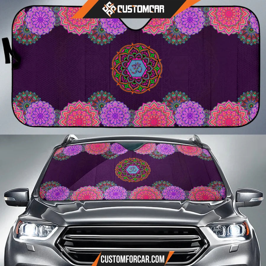 Yoga Mandala Car Sun Shade Hobby Car Accessories Custom For