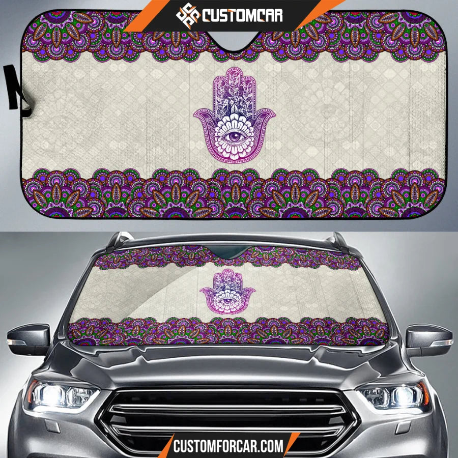 Yoga Mandala Car Sun Shade Hobby Car Accessories Custom For