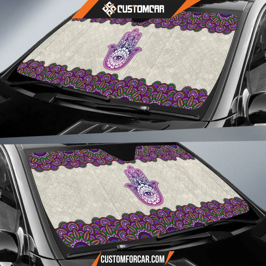 Yoga Mandala Car Sun Shade Hobby Car Accessories Custom For