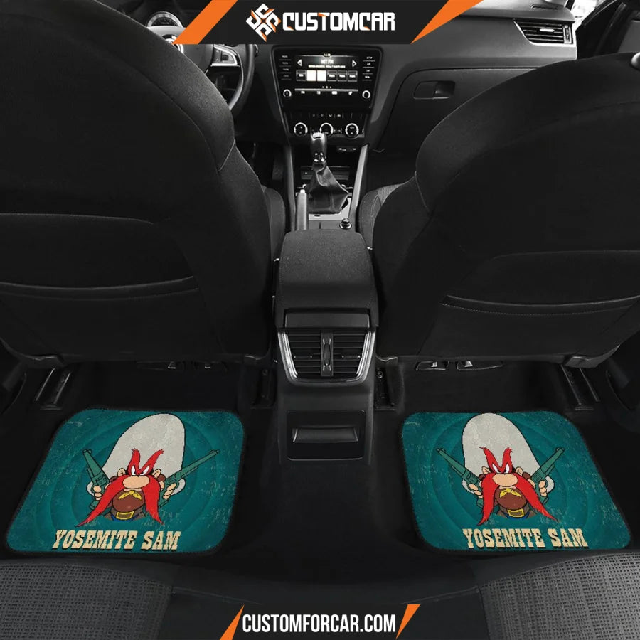 Yosemite Sam Back Off Car Floor Mats Looney Tunes Cartoon 