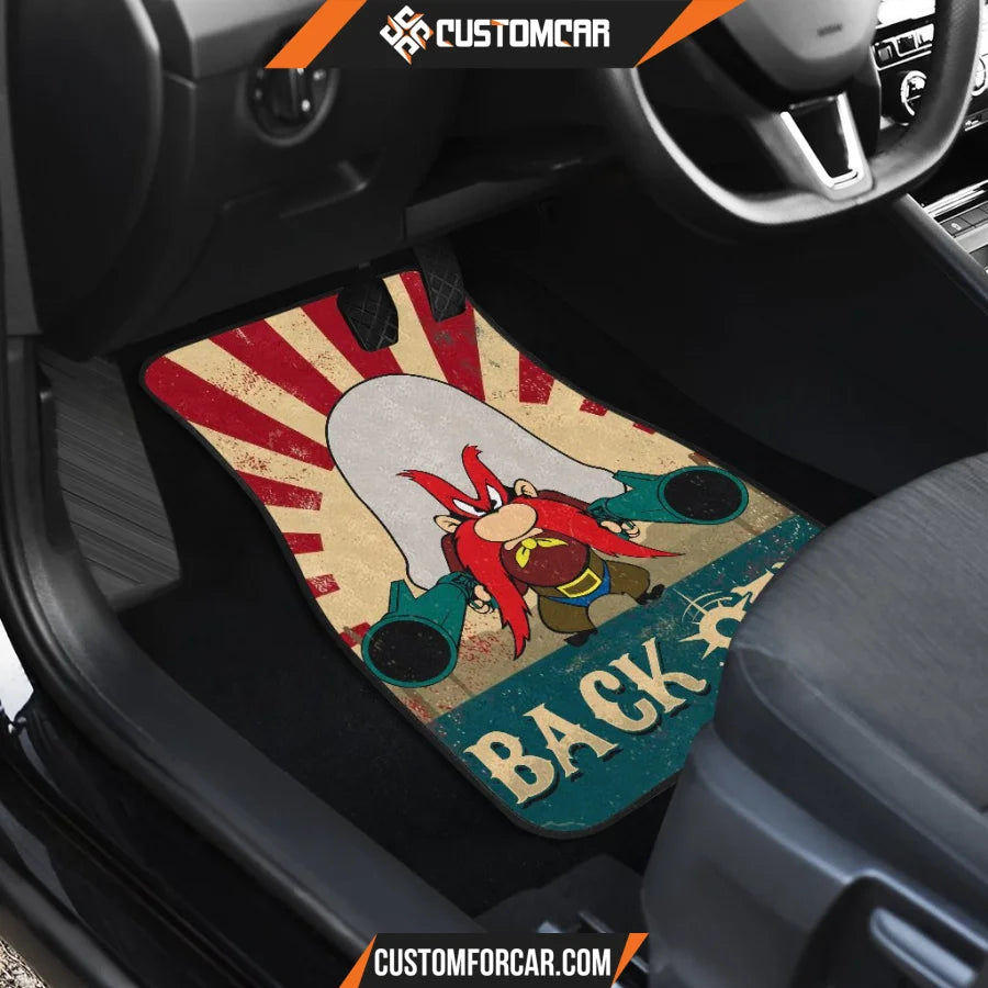 Yosemite Sam Back Off Car Floor Mats Looney Tunes Cartoon 