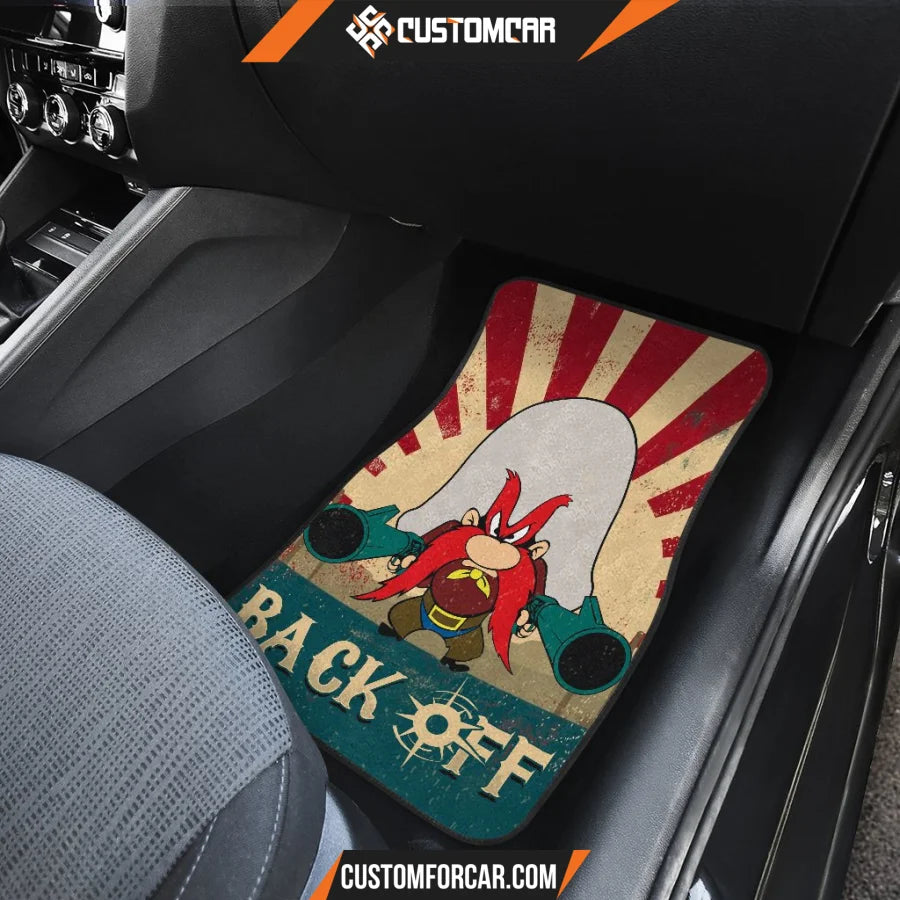Yosemite Sam Back Off Car Floor Mats Looney Tunes Cartoon 