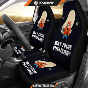 Yosemite Sam Car Seat Covers Looney Say Your Prayer Hand 