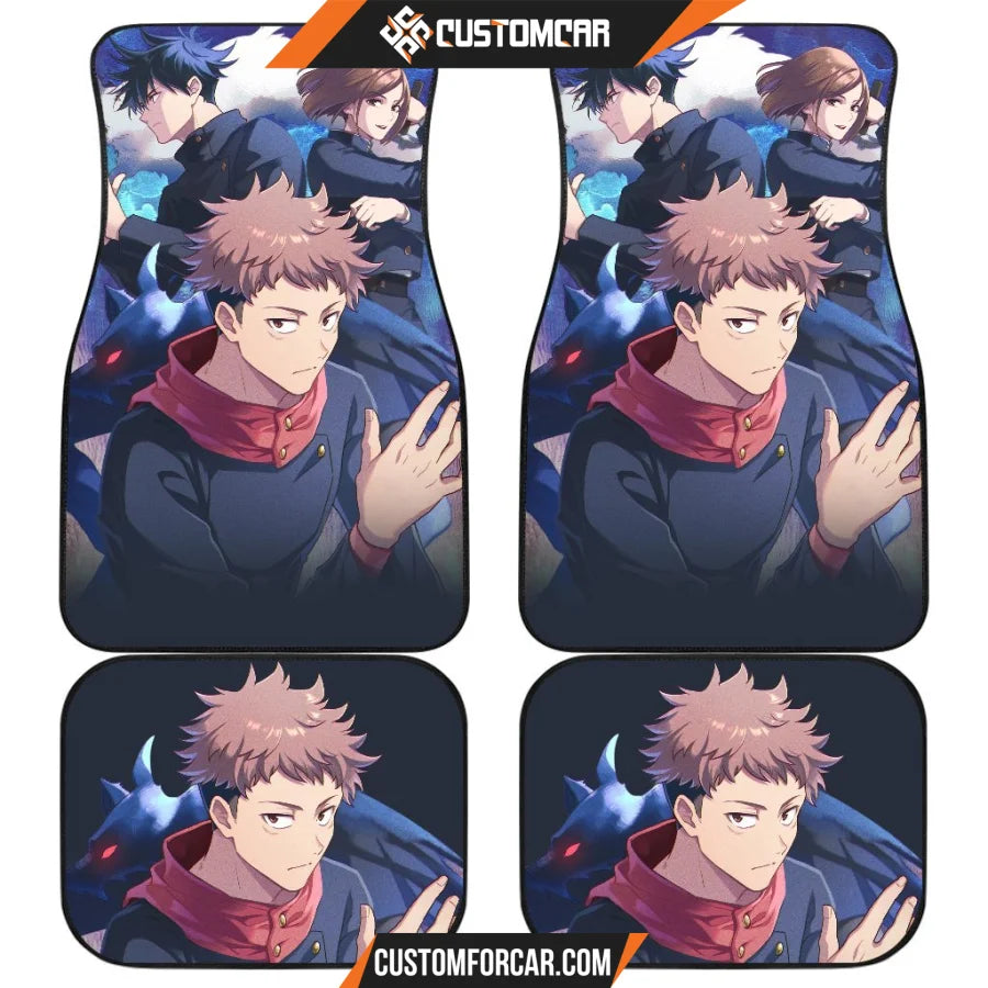 Yuji Itadori Car Floor Mats Jujutsu Kai Sen Anime Car Mats 