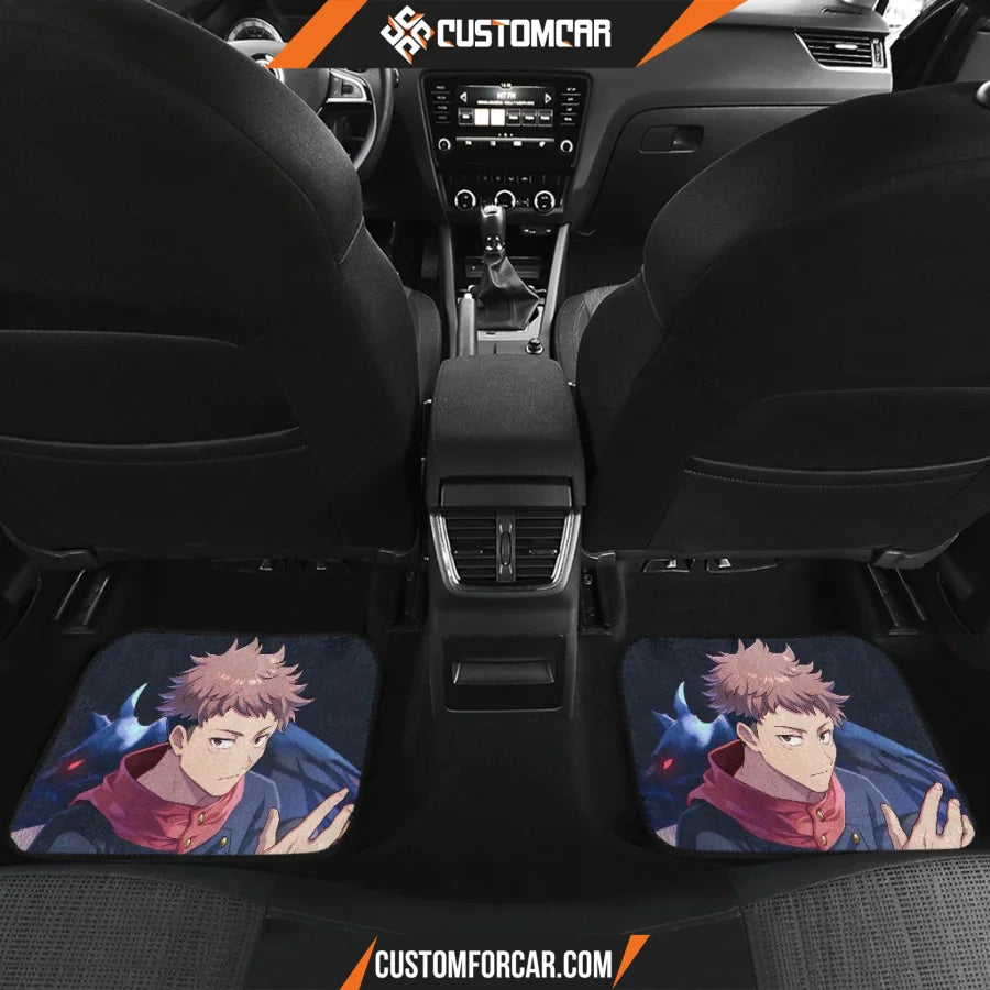 Yuji Itadori Car Floor Mats Jujutsu Kai Sen Anime Car Mats 