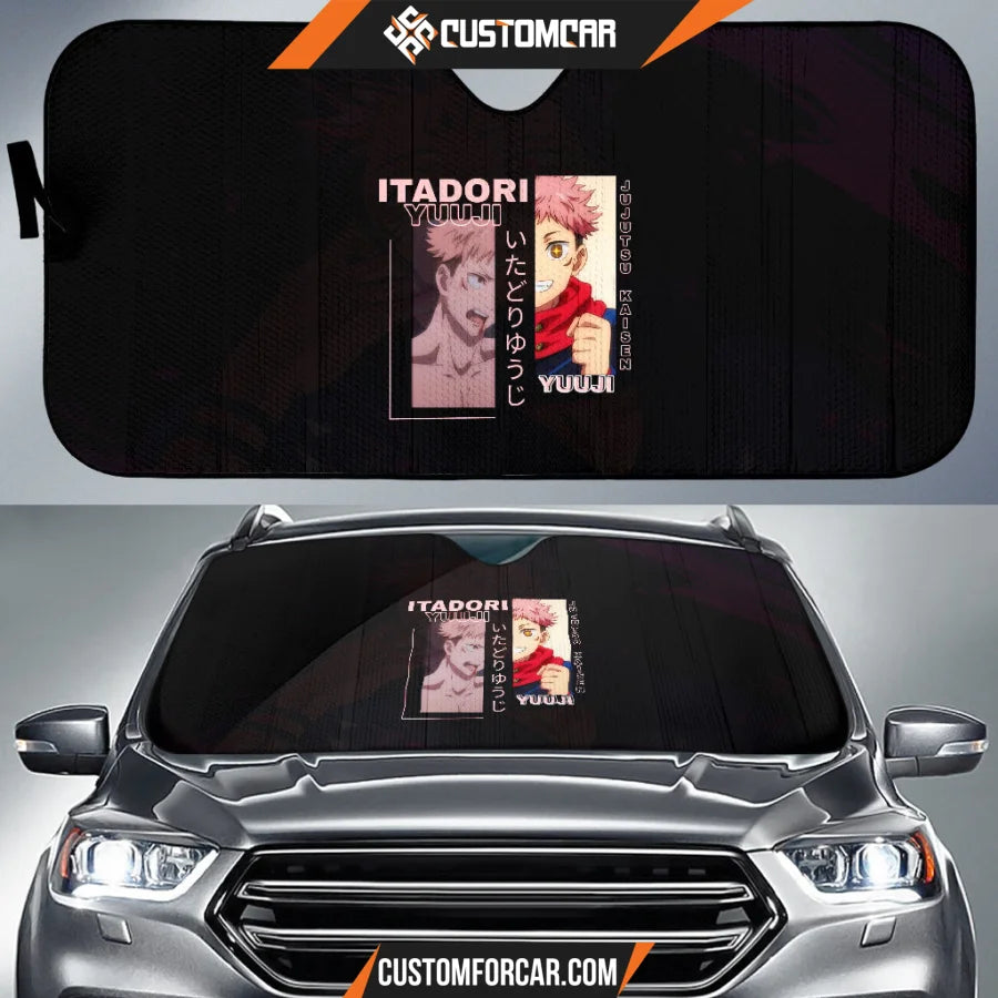 Yuji Itadori Jujutsu Kaisen Car Sun Shade Anime Car