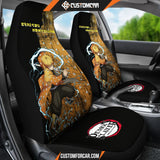 Zenitsu Agatsuma Demon Slayer Car Seat Covers Anime Car