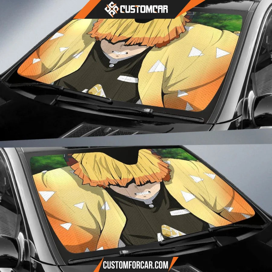 Zenitsu Agatsuma Demon Slayer Car Sun Shade Auto Shades