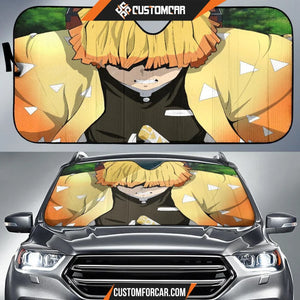 Zenitsu Agatsuma Demon Slayer Car Sun Shade Auto Shades