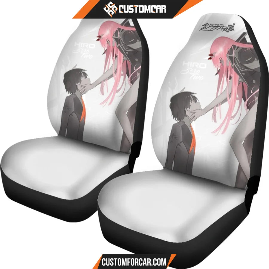 Zero Two Hiro Anime Car Seat Covers Decor In Car DECORINCAR