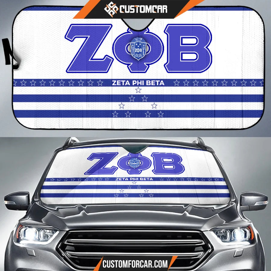 Zeta Phi Beta Car Sun Shade Sorority Car Accessories Custom