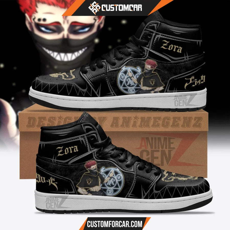 Zora Ideale JD Sneakers Black Clover Custom Anime Shoes